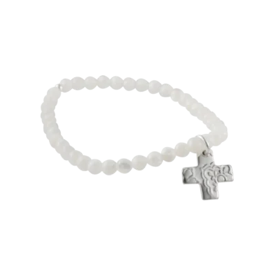 Chic Madre Perla con Cruz Tapizada